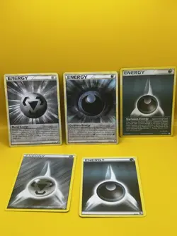 POKEMON ENERGY CARDS ( 5 ) Darkness Energy Metal And Dark Metal Energy - Image 1