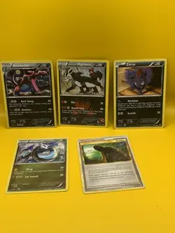 POKEMON BASIC CARDS ( 5 ) Zorua, Krookodile, Mightyena, Dragonair And Seeker - Image 1