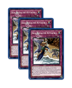 Yugioh! Sea Stealth Attack LED9-EN030 (Common) 1st Ed 3x - Image 1