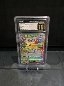 CGC 10 PRISTINE Leafeon Ex 003/187 HOLO Terastal Festival Pokemon Card - Image 1