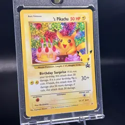 1995 Pokemon Pikachu Birthday Surprise Card #24 Rare black star promo ⚡🎂 - Image 2