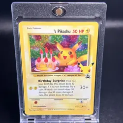 1995 Pokemon Pikachu Birthday Surprise Card #24 Rare black star promo ⚡🎂 - Image 3