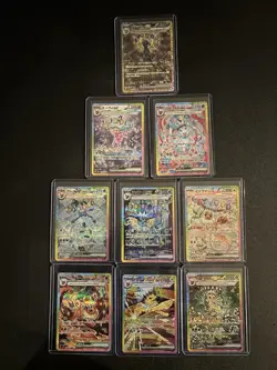 Pokemon TCG - Terastal Festival Eevee Evolution SAR God Pack Set Of 9 NM Umbreon - Image 1