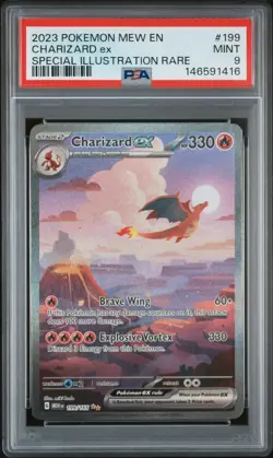 Charizard Ex Pokemon Mew En-151 199 NM PSA 9 - Image 1