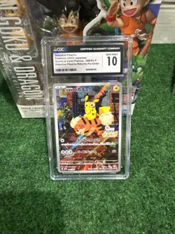 Pokemon Japanese SV-P Detective Pikachu 098/SV-P Preorder Promo CGC 10 GEM MINT - Image 1