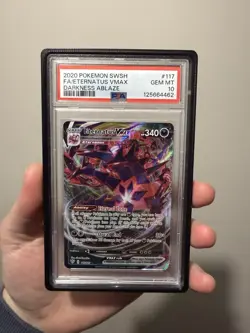 2020 Pokemon Sword & Shield Darkness Ablaze Fa Eternatus Vmax #117 PSA 10 - Image 1