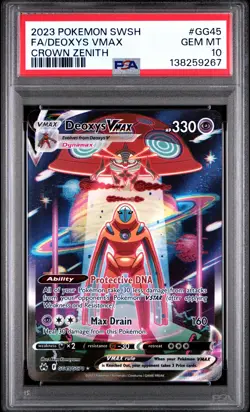 2023 Pokemon Sword And Shield Crown Zenith #GG45 Fa/Deoxys Vmax PSA 10 - Image 1