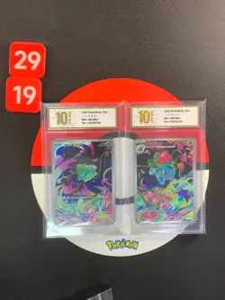Pokemon Japan Bulbasaur 064/063 & Ivysaur 065/063 M1L Mega Brave Set Grade10 - Image 1