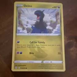 Pokemon Deino SWSH07 Evolving Skies 113/203 Common Regular 60 HP Bite Basic Eng… - Image 1