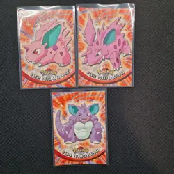 Nidoran Nidorino & Nidoking Holo Blue Logo Topps Pokemon Foil NM - Image 1