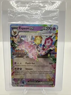 Pokemon Prismatic Evolutions Espeon ex 034/131 Surprise Box Stamped Sealed - Image 1