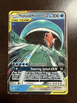 Magikarp & Wailord GX SM166 Pokemon TCG Promos DMG - Image 1