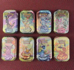 PRISMATIC EVOLUTIONS SEALED MINI TINS - OPEN DISPLAY COMPLETE SET OF 8 - Image 2