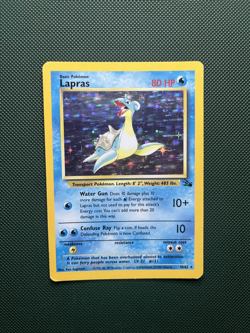 Pokemon TCG Lapras 10/62 Fossil Holo Unlimited Rare Card MP Condition #2 - Image 1