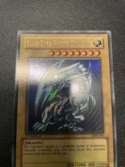 Yu-Gi-Oh Blue Eyes White Dragon SDK-001 Ultra 1st Edition Asian English - Image 3