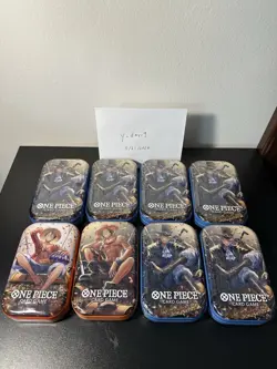 x8 One Piece TCG TS-02 Tin Pack Set Vol. 2 English - Image 1