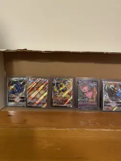 Pokemon TCG Foil Card Lot - Dialga, Eevee VMAX, Zeraora VMAX, Mew V, Kleavor - Image 1