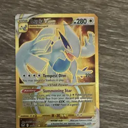 Pokemon Lugia VSTAR & Hatterene V Foil Card Lot SWSH195 SWSH055 - Image 2