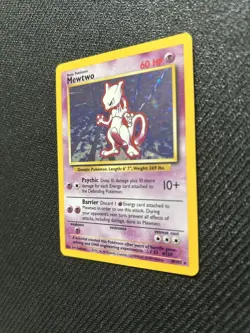 Pokemon Mewtwo Holo Card Base Set 10/102 Unlimited Light Played - Image 1