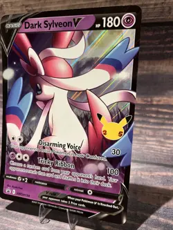 Pokemon TCG Dark Sylveon V SWSH134 Celebrations Jumbo Card Holo - Image 3