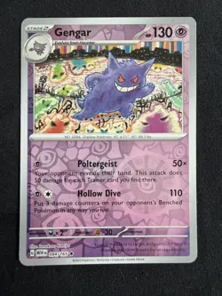 Pokemon Card Gengar Pokemon 151 Reverse Holo Rare 094/165 - Image 1