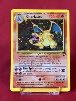 Charizard 4/130 Holo Base Set 2 Pokemon Card LP Condition (T111) - Image 2