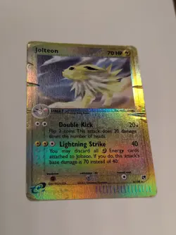 Pokemon TCG Jolteon 6/100 Sandstorm Reverse Holo Card Vintage WOTC Damaged - Image 1