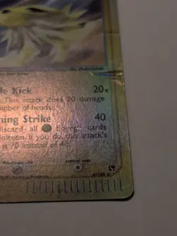 Pokemon TCG Jolteon 6/100 Sandstorm Reverse Holo Card Vintage WOTC Damaged - Image 3