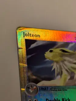 Pokemon TCG Jolteon 6/100 Sandstorm Reverse Holo Card Vintage WOTC Damaged - Image 4
