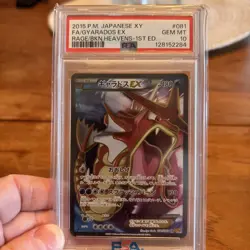 PSA 10 Gyarados EX 081/080 SR XY9 Full Art 1st ED Japanese Pokemon Card 2015 - Image 1