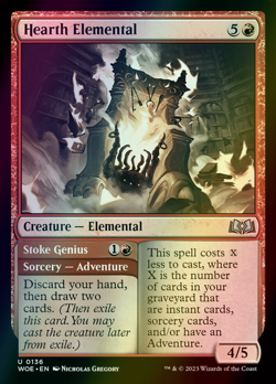 MTG Hearth Elemental // Stoke Genius Foil ** Wilds of Eldraine ** English - Image 1