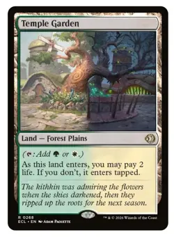 1x MTG Temple Garden - Lorwyn Eclipsed Rare Land! NM Mint! - Image 1