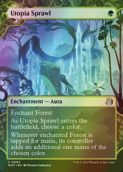 MTG Utopia Sprawl Showcase Borderless Foil ** Enchanting Tales ** English - Image 1