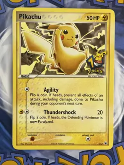 Pikachu - 012 (10th Anniversary) Rare Black Star Promo Pokemon Card - Image 1