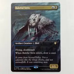 Baleful Strix (Borderless) Commander: Bloomburrow Regular - Image 1