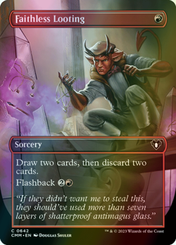 MTG Faithless Looting Borderless Foil ** Commander Masters ** English - Image 1