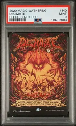 2020 MTG SECRET LAIR DROP - Decimate #140 - SORCERY - PSA 9 - Image 1