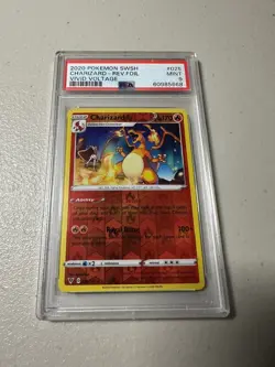 2020 Pokemon SWSH Vivid Voltage Charizard Reverse Foil Holo #025 PSA 9 - Image 1
