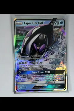 Tapu Fini GX 39/147 Pokemon Card Sun & Moon Burning Shadows Holo Art - Image 1