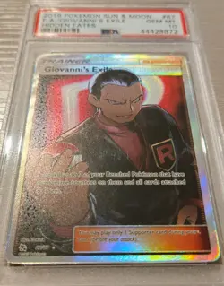 PSA 10 GEM MINT Giovanni's Exile 67/68 Hidden Fates Ultra Rare Holo Pokemon 2019 - Image 2