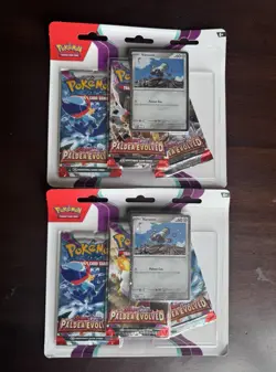 (LOT OF 2) Pokemon TCG Paldea Evolved 3 Pack Blister Varoom FACTORY SEALED - Image 1