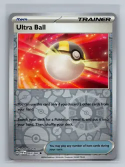Ultra Ball Reverse Holofoil Uncommon SV: Paldean Fates PAF Item 091/091 Pokemon - Image 1