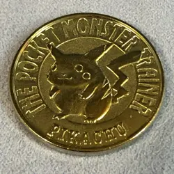 Pokemon 1997 Bandai Metal Battle Silver Coin - Nintendo - No.025 Pikachu - #1209 - Image 4