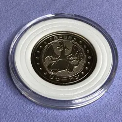 Pokemon Vintage Japanese Meiji Metal Battle Coin Medal - SP65 Charizard - #0461 - Image 2