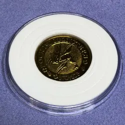 Pokemon 1997 Banpresto Metal Gold Coin - Nintendo - No.123 Scyther - #0397 - Image 3