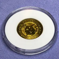 Pokemon 1997 Banpresto Metal Gold Coin - Nintendo - No.025 Pikachu - #0062 - Image 3