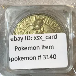 Pokemon Bandai Metal Battle Gold Coin Medal - Nintendo - Mewtwo Unused #3140 - Image 1