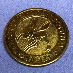 Pokemon 1997 Banpresto Metal Gold Coin - Nintendo - No.123 Scyther - #0407 - Image 4