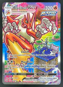 2021 Pokemon Sword & Shield Chilling Reign #201/198 Blaziken VM - Image 1