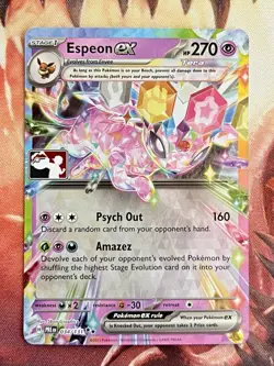 Play! Pokemon Prize Pack Series 7 Prismatic Evolutions 034/131 Espeon ex Card ✨ - Image 1